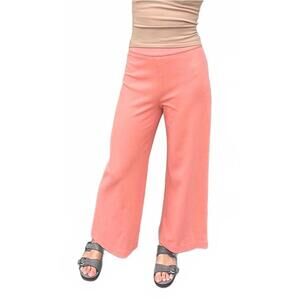 Vintage Rosetta Getty Coral High-Waist Wide Leg Knit Trousers – Size S